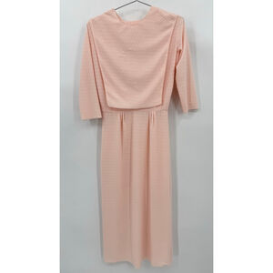 Vintage 70s 80s Dress Pale Pink Removable Godet Mod Retro Small